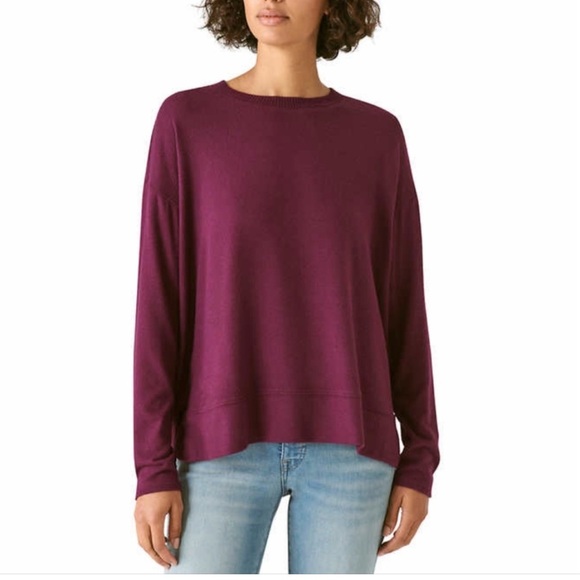 Lucky Brand Purple Pullover Sweater - Picture 1 of 4